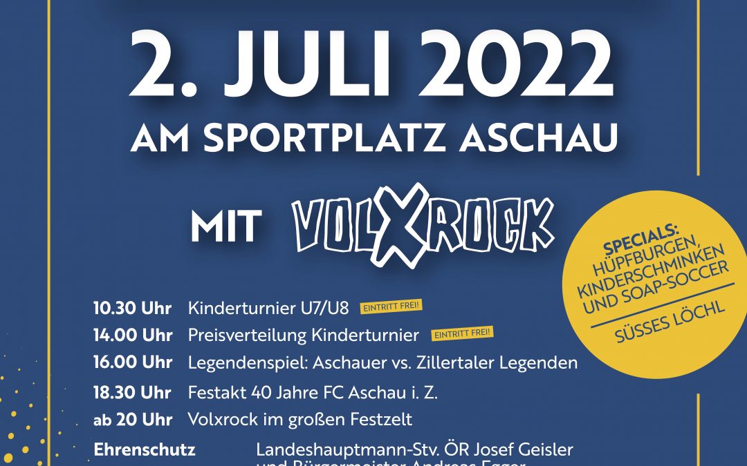 Programm 40 Jahre FC Aschau i. Z.